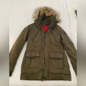 Superdry Womens Winter Coat with Hoodie
